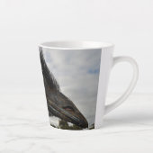 Emu met krullende ogen, latte mok (Rechts)