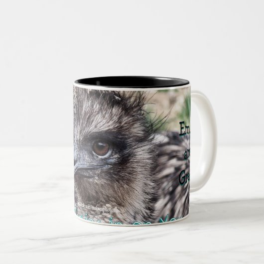 Emu-Mok-pas aan Tweekleurige Koffiemok (Voorkant rechts)