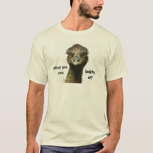 Emu naar wie je kijkt? t-shirt (Voorkant)