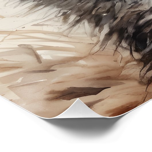 EMU nr. 1 Glanzend Poster (Hoek)