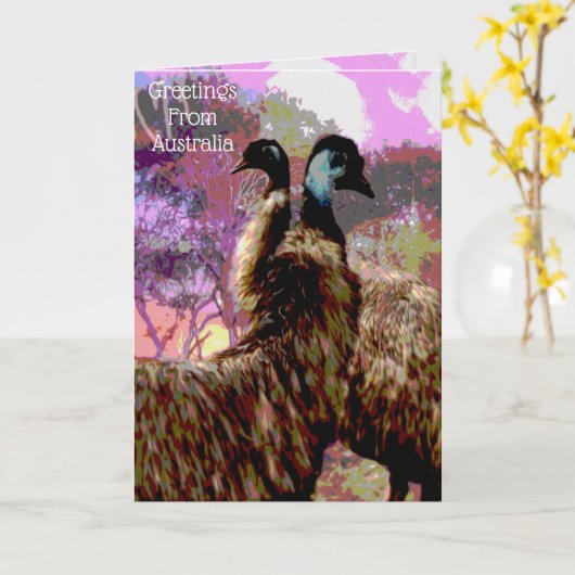 EMU Olieverf Verjaardags Kaart, Kaart (Gele Bloem)