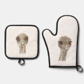 Emu Oven Mitt & Pot Holder Set (Voorkant)