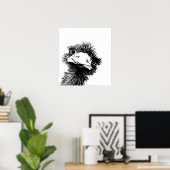 Emu - Pen en Inkt Poster (Thuiskantoor)