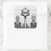 "Emu Police Lineup" Vierkante Sticker (Tas)
