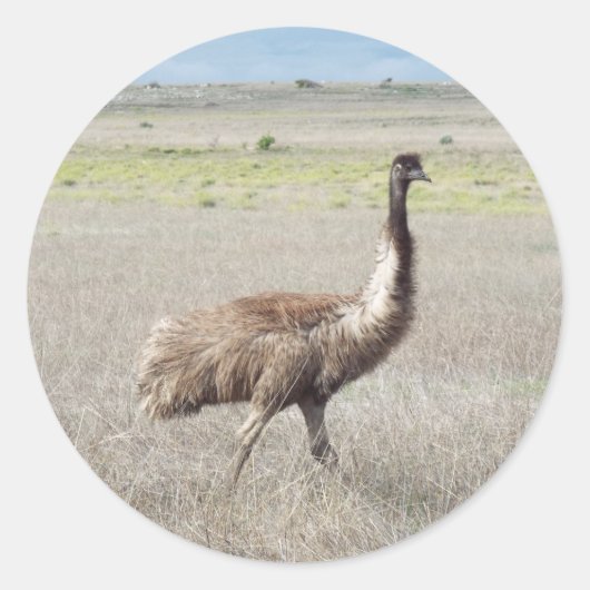 EMU-stap Ronde Sticker (Voorkant)