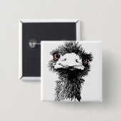 Emu Vierkante Button 5,1 Cm (Voorkant /achterkant)