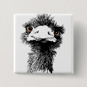 Emu Vierkante Button 5,1 Cm (Voorkant)