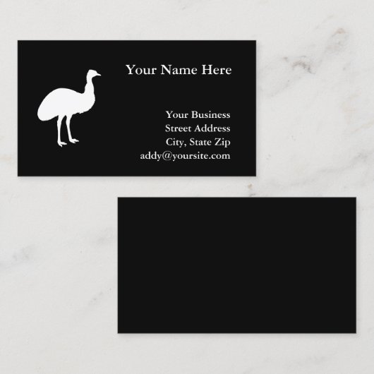 Emu Visitekaartje (Voorkant / Achterkant)