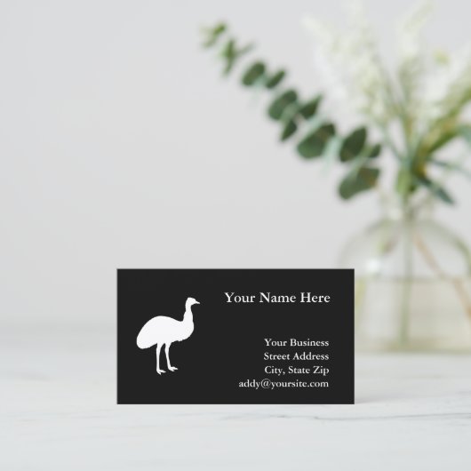 Emu Visitekaartje (Staand voorkant)