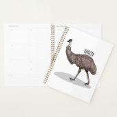 Emu vogel cartoon illustratie planner (Display)