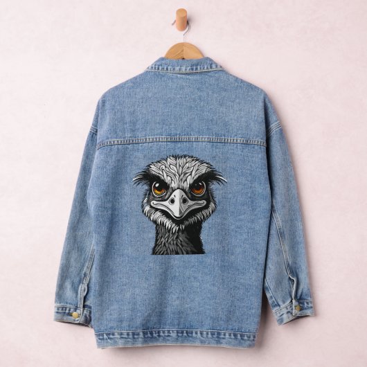 Emu vogel hoofd denim jacket (Hangar)