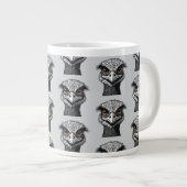 Emu vogel hoofd grote koffiekop (Voorkant rechts)