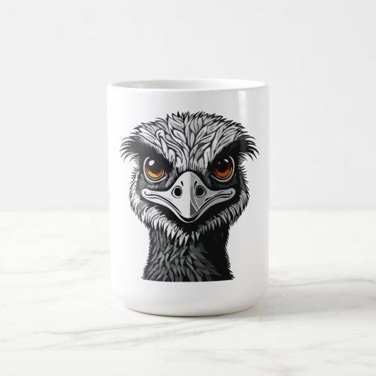 Emu vogel hoofd koffiemok (Center)