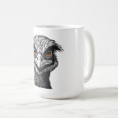 Emu vogel hoofd koffiemok (Voorkant rechts)
