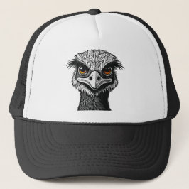 Emu vogel hoofd trucker pet