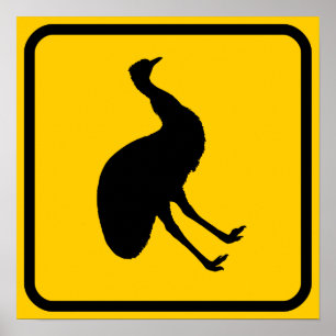 Emu Xing Sign. Poster