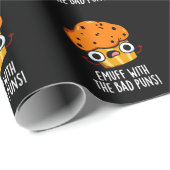 Emuff met Bad Puns Food Muffin Pun Dark BG Cadeaupapier (Rol Hoek)