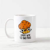 Emuff met Bad Puns Food Muffin Pun Koffiemok (Links)