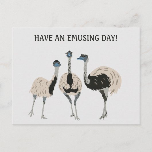 Emus Bird Lovers Aangepast Bericht Briefkaart (Voorkant)