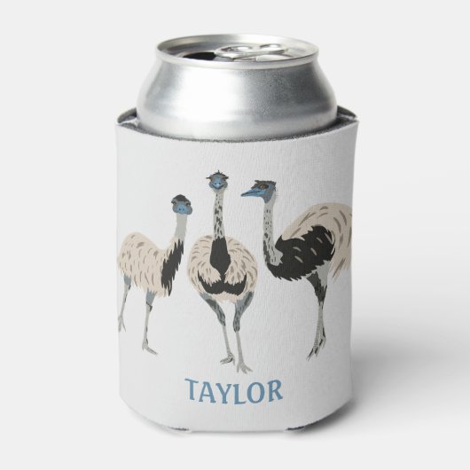 Emus Vogelliefhebbers gepersonaliseerd Blikjeskoeler (Blikje Voorkant)