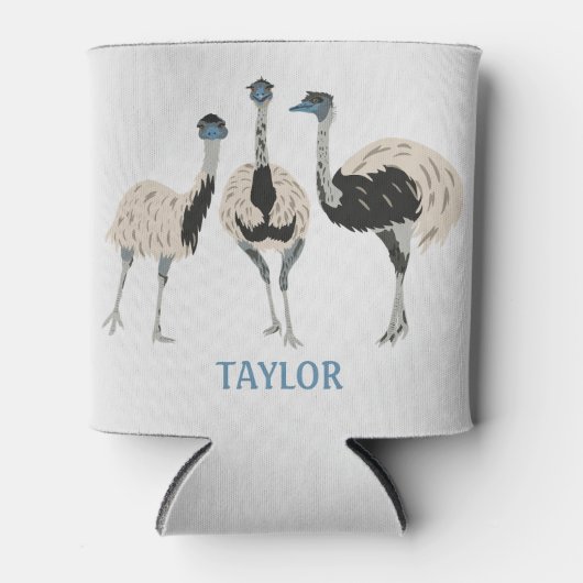 Emus Vogelliefhebbers gepersonaliseerd Blikjeskoeler (Voorkant)