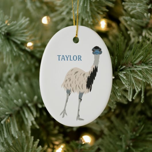 Emus Vogelliefhebbers gepersonaliseerd Keramisch Ornament (Boom)