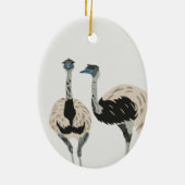 Emus Vogelliefhebbers gepersonaliseerd Keramisch Ornament (Achterkant)