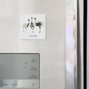 Emus Vogelliefhebbers gepersonaliseerd Magneet