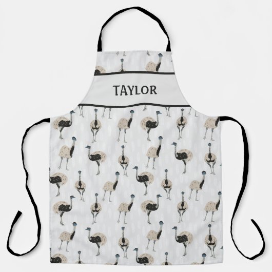 Emus Vogelliefhebbers gepersonaliseerd Schort (Voorkant)