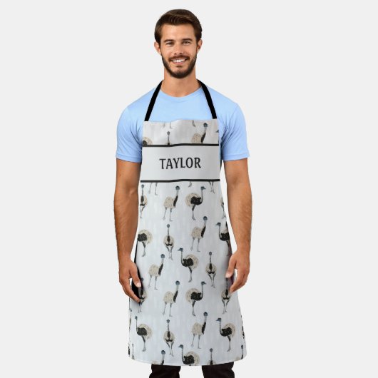 Emus Vogelliefhebbers gepersonaliseerd Schort (Gedragen)