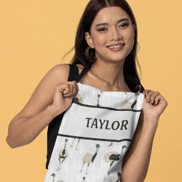 Emus Vogelliefhebbers gepersonaliseerd Schort