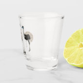 Emus Vogelliefhebbers gepersonaliseerd Shot Glas (Rechts)