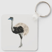 Emus Vogelliefhebbers gepersonaliseerd Sleutelhanger (Achterkant)