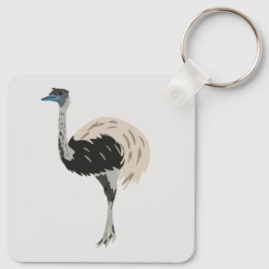 Emus Vogelliefhebbers gepersonaliseerd Sleutelhanger (Achterkant)