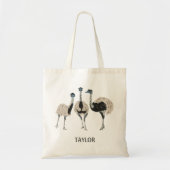 Emus Vogelliefhebbers gepersonaliseerd Tote Bag (Voorkant)