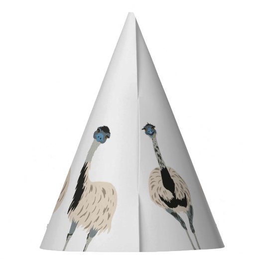 Emus Vogelliefhebbers Gepersonaliseerde Partij Feesthoedjes (Achterkant)