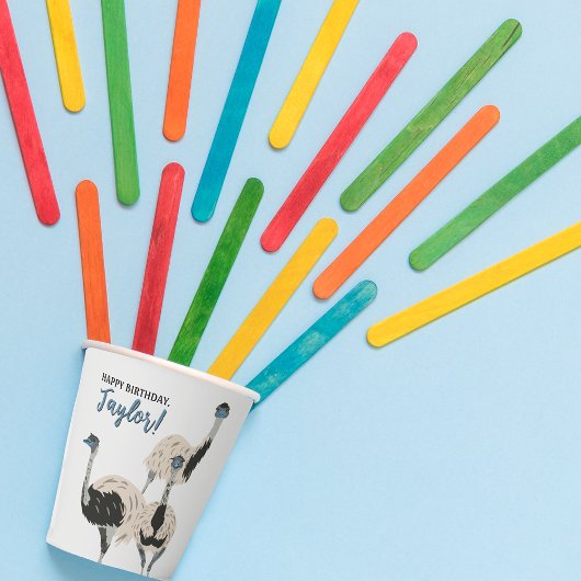 Emus Vogelliefhebbers Gepersonaliseerde Partij Papieren Bekers