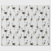Emus vogelliefhebbers patroon cadeaupapier (Vlak)