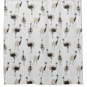 Emus vogelliefhebbers patroon douchegordijn (Voorkant)