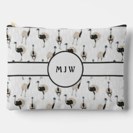 Emus Vogelliefhebbers Patroon Monogrammed Etui