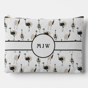 Emus Vogelliefhebbers Patroon Monogrammed Etui