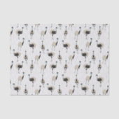 Emus vogelliefhebbers patroon tissuepapier (Voorkant)