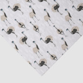 Emus vogelliefhebbers patroon tissuepapier (Detail)