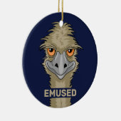 Emused Funny Emu Pun Keramisch Ornament (Rechts)
