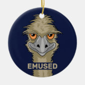 Emused Funny Emu Pun Keramisch Ornament (Voorkant)