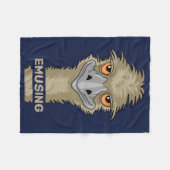 Emusing Funny Emu Pun Fleece Deken (Voorkant (Horizontaal))