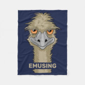 Emusing Funny Emu Pun Fleece Deken (Voorkant)