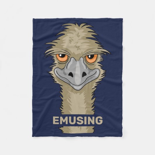 Emusing Funny Emu Pun Fleece Deken (Voorkant)