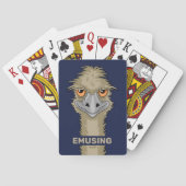 Emusing Funny Emu Pun-speelkaarten Pokerkaarten (Achterkant)
