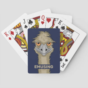 Emusing Funny Emu Pun-speelkaarten Pokerkaarten